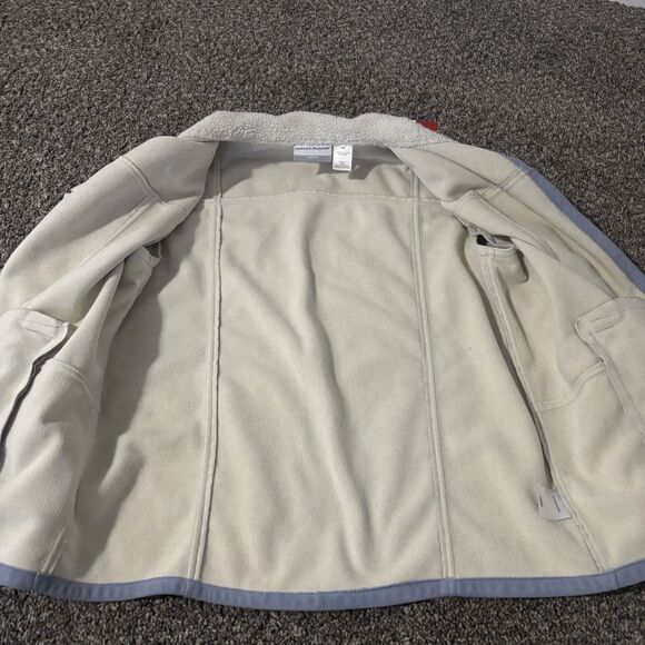 ALFRED DUNNER Blue Fleece Lined Button Down Jacket. Size 12P - Picture 6 of 6